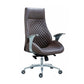 Fixed Arms Swivel Office Chair Faux Leather and Chrome Frame Managers Chair Clearhalo 'furn' 'furn_office_chair' 'Furniture' 'Office Chairs' 'Office Furniture' 'office_chair' 6140085