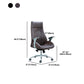 Fixed Arms Swivel Office Chair Faux Leather and Chrome Frame Managers Chair Clearhalo 'furn' 'furn_office_chair' 'Furniture' 'Office Chairs' 'Office Furniture' 'office_chair' 6140088