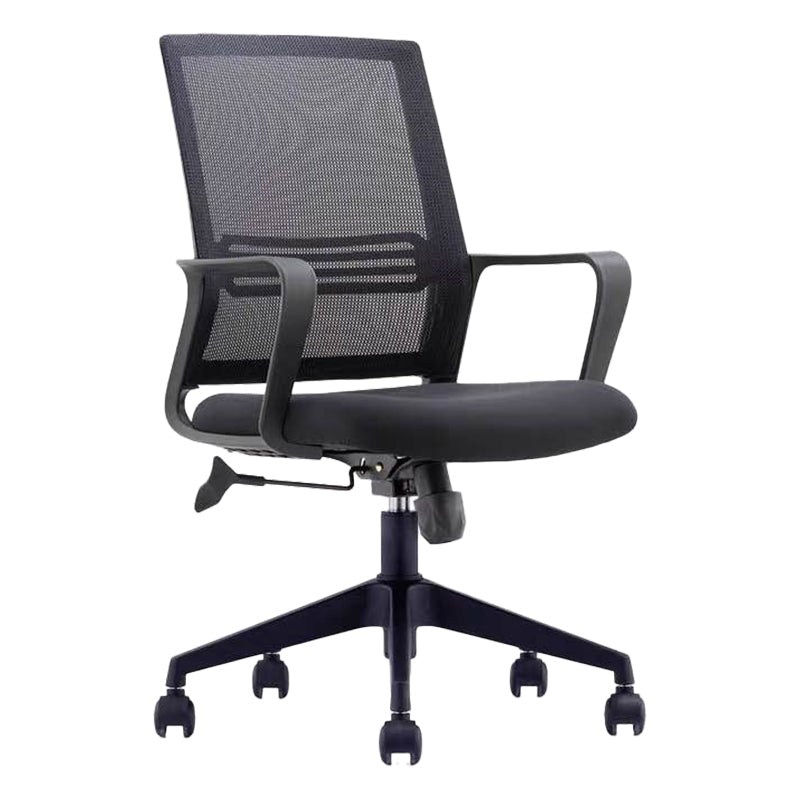 Contemporary Office Chair Mesh Computer Chair Ergonomic Mid Back Chair 1 Piece Casters Included Clearhalo 'furn' 'furn_office_chair' 'Furniture' 'Office Chairs' 'Office Furniture' 'office_chair' 6140097