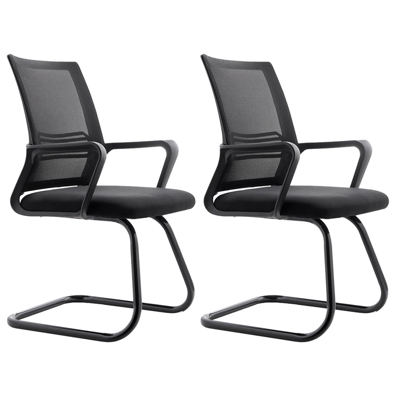 Contemporary Office Chair Mesh Computer Chair Ergonomic Mid Back Chair 2 Piece Set Casters Not Included Clearhalo 'furn' 'furn_office_chair' 'Furniture' 'Office Chairs' 'Office Furniture' 'office_chair' 6140098