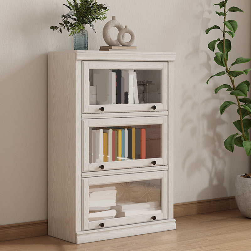 Contemporary Engineered Wood Bookcase White Standard Shelf with Doors Clearhalo 'Bookcases' 'furn' 'furn_bookcases' 'Furniture' 'Office Furniture' 6140339