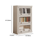 Contemporary Engineered Wood Bookcase White Standard Shelf with Doors Clearhalo 'Bookcases' 'furn' 'furn_bookcases' 'Furniture' 'Office Furniture' 6140347