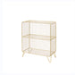 11" Wide Glam Shelf Bookcase Closed Back Gold Metal Bookcase 24"L x 12"W x 28"H Clearhalo 'Bookcases' 'furn' 'furn_bookcases' 'Furniture' 'Office Furniture' 6140351