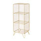 11" Wide Glam Shelf Bookcase Closed Back Gold Metal Bookcase 14"L x 12"W x 35"H Clearhalo 'Bookcases' 'furn' 'furn_bookcases' 'Furniture' 'Office Furniture' 6140354