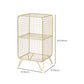 11" Wide Glam Shelf Bookcase Closed Back Gold Metal Bookcase Clearhalo 'Bookcases' 'furn' 'furn_bookcases' 'Furniture' 'Office Furniture' 6140367