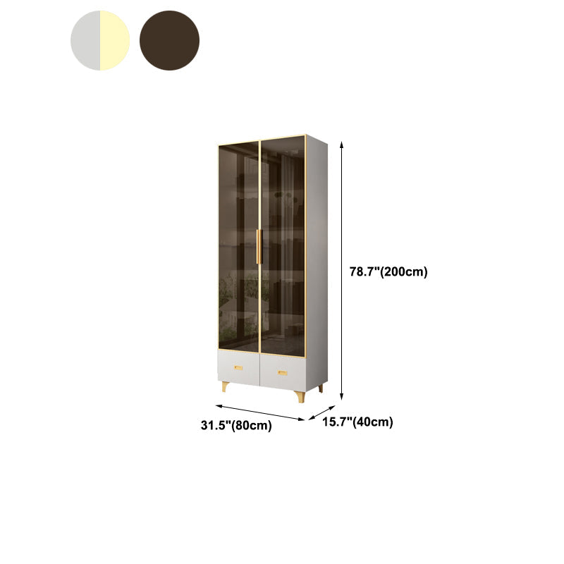 GLAM Engineered Wood ShelfBookcase Standard Bookshelf with Doors