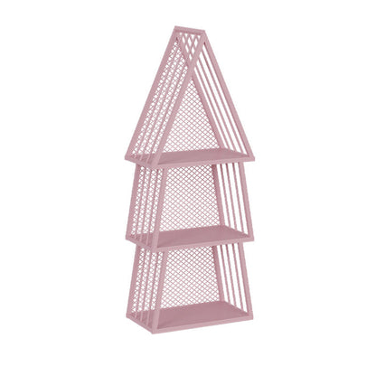 Glam Metal Bookshelf Geometric Shelf Bookcase for Study Room