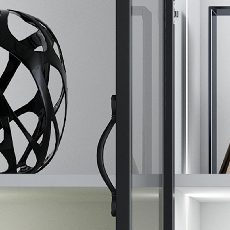 Eigentijdse boekenkast gesloten terug ontworpen houten boekenplank voor slaapkamer