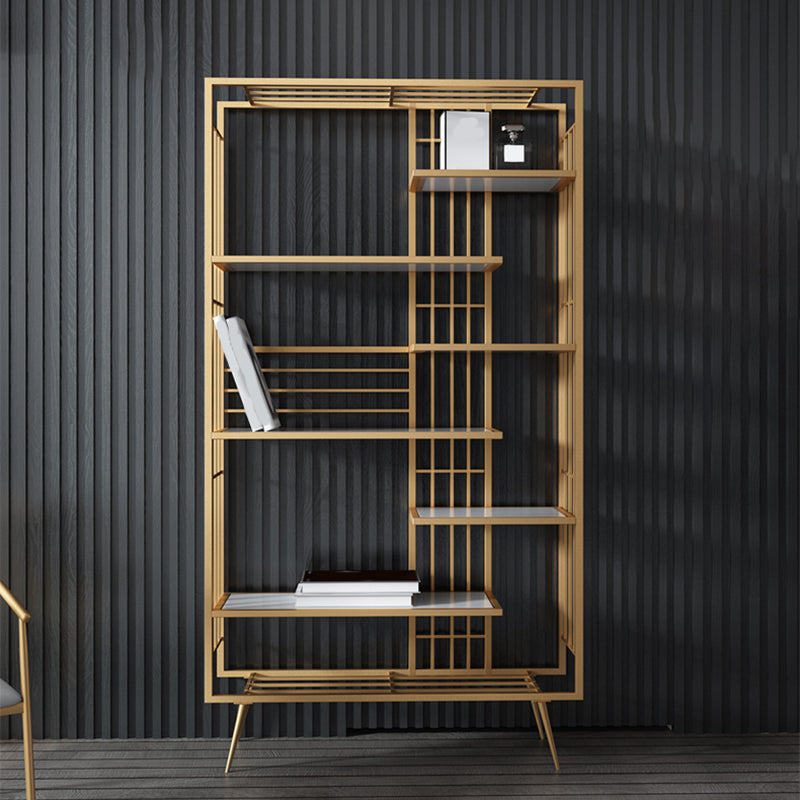 Libreria glam metal etagere scaffale per la sala di studio 70,9 "h x 11,8" w
