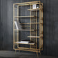 Libreria glam metal etagere scaffale per la sala di studio 70,9 "h x 11,8" w