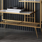 Libreria glam metal etagere scaffale per la sala di studio 70,9 "h x 11,8" w