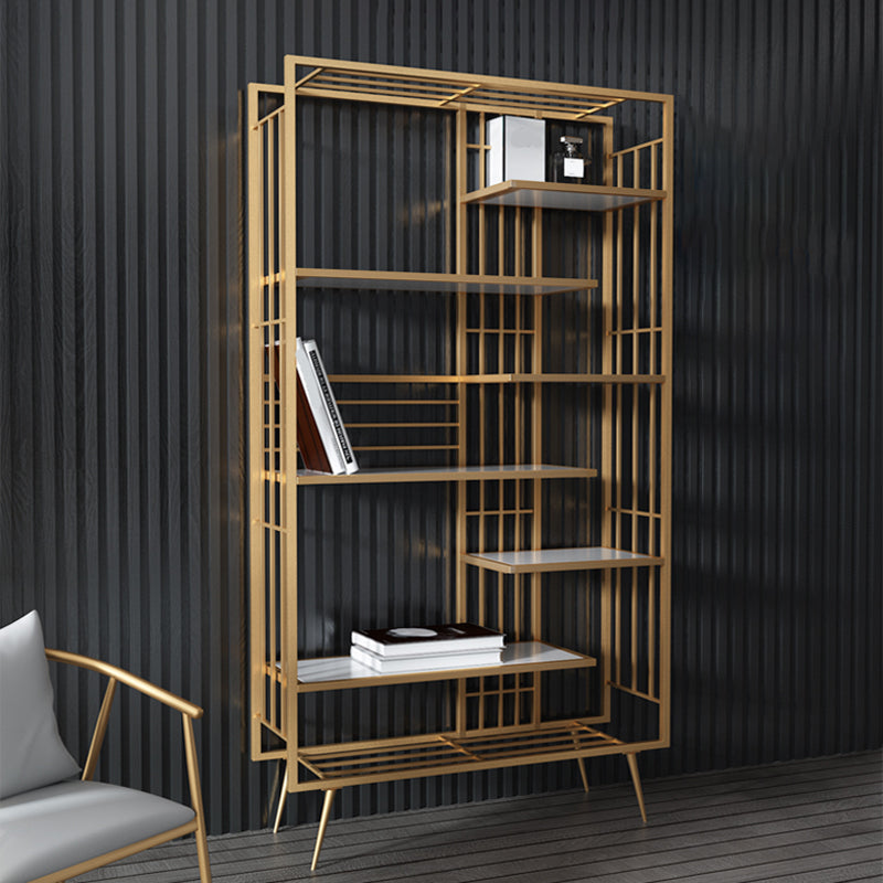 Libreria glam metal etagere scaffale per la sala di studio 70,9 "h x 11,8" w