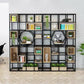 Metal and Wooden Home Shelf Bookcase Vertical Open Brown Book Shelf with Shelves