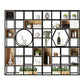 Metal and Wooden Home Shelf Bookcase Vertical Open Brown Book Shelf with Shelves