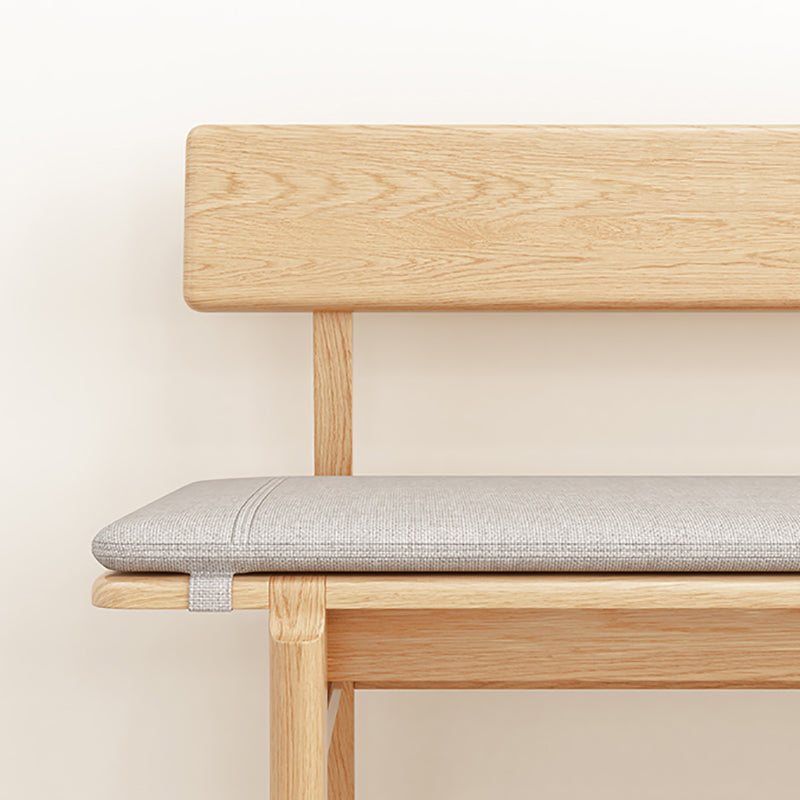 Back Included Bench, 29.5"H Dining Bench with Solid Wood Frame Clearhalo 'Benches' 'Chairs & Seating' 'furn' 'furn_benches' 'Furniture' 'Living Room Furniture' 6140680