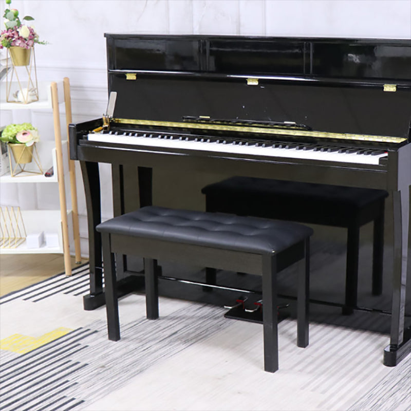 Tufted Piano Bench, Adjustable Upholstery Bench with Wood Legs Clearhalo 'Benches' 'Chairs & Seating' 'furn' 'furn_benches' 'Furniture' 'Living Room Furniture' 6140698