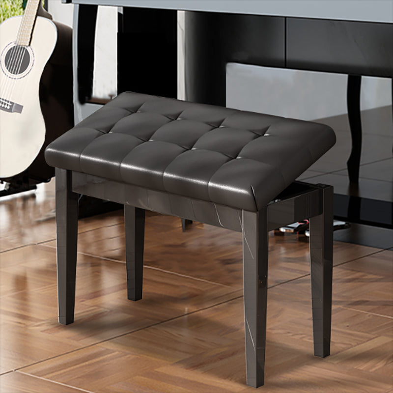 Tufted Piano Bench, Adjustable Upholstery Bench with Wood Legs Clearhalo 'Benches' 'Chairs & Seating' 'furn' 'furn_benches' 'Furniture' 'Living Room Furniture' 6140705