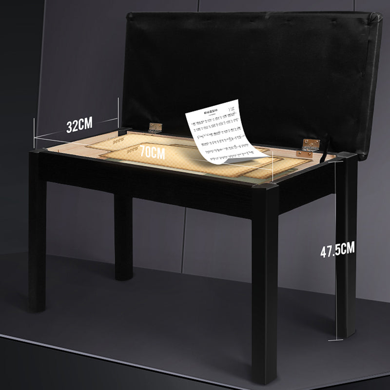 Tufted Piano Bench, Adjustable Upholstery Bench with Wood Legs Clearhalo 'Benches' 'Chairs & Seating' 'furn' 'furn_benches' 'Furniture' 'Living Room Furniture' 6140706