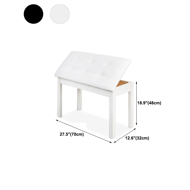 Tufted Piano Bench, Adjustable Upholstery Bench with Wood Legs Clearhalo 'Benches' 'Chairs & Seating' 'furn' 'furn_benches' 'Furniture' 'Living Room Furniture' 6140711