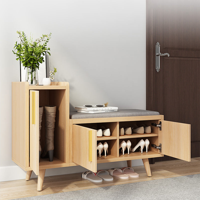 Solid Wood Entryway Bench, 20"H Upholstered Bench with 4 Legs Clearhalo 'Benches' 'Chairs & Seating' 'furn' 'furn_benches' 'Furniture' 'Living Room Furniture' 6140717