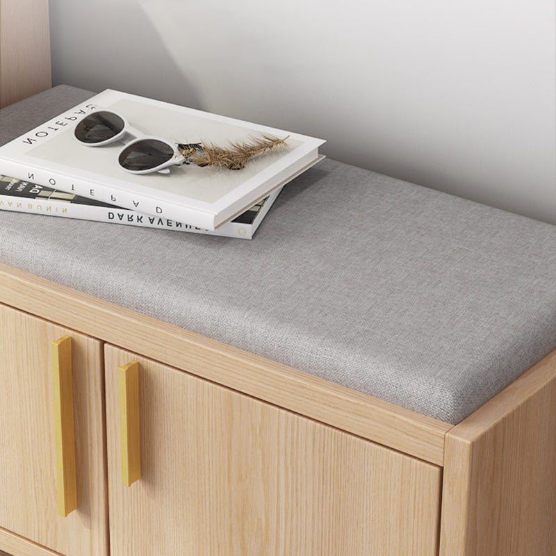 Solid Wood Entryway Bench, 20"H Upholstered Bench with 4 Legs Clearhalo 'Benches' 'Chairs & Seating' 'furn' 'furn_benches' 'Furniture' 'Living Room Furniture' 6140723