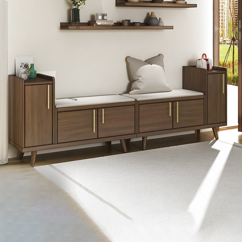 Solid Wood Entryway Bench, 20"H Upholstered Bench with 4 Legs Clearhalo 'Benches' 'Chairs & Seating' 'furn' 'furn_benches' 'Furniture' 'Living Room Furniture' 6140729