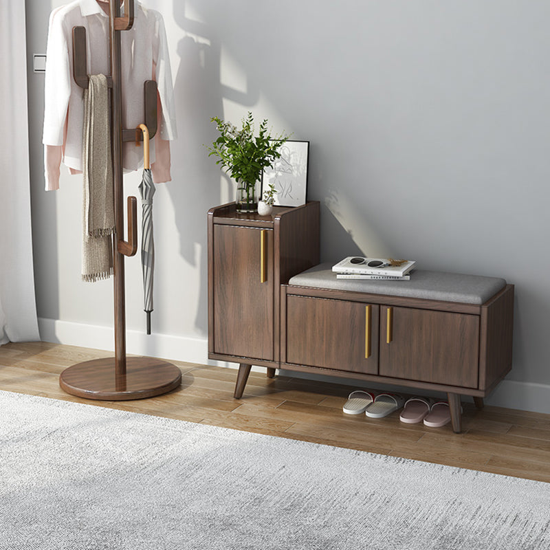 Solid Wood Entryway Bench, 20"H Upholstered Bench with 4 Legs Clearhalo 'Benches' 'Chairs & Seating' 'furn' 'furn_benches' 'Furniture' 'Living Room Furniture' 6140731