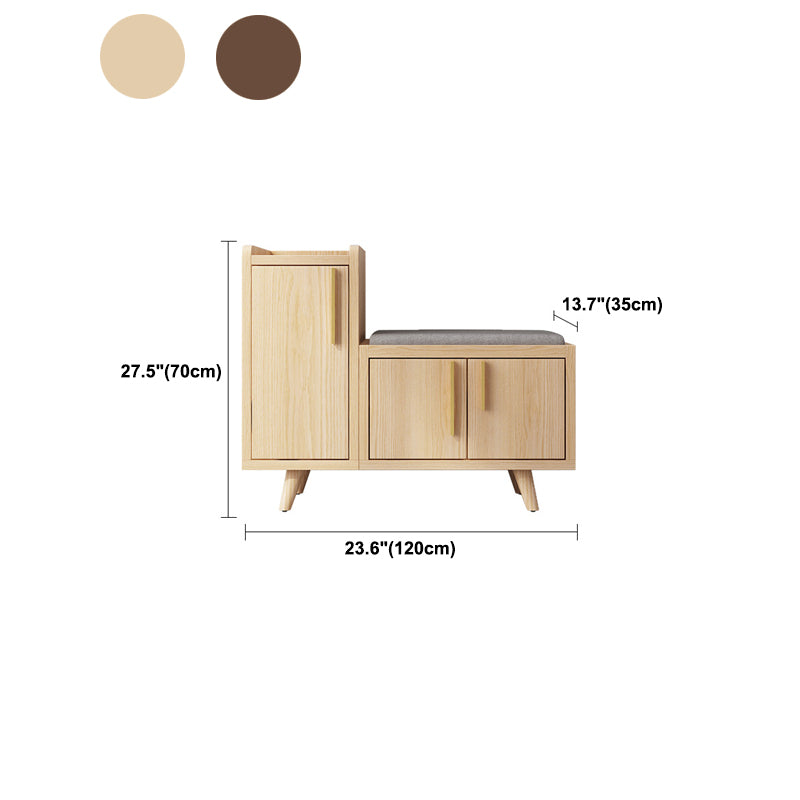 Solid Wood Entryway Bench, 20"H Upholstered Bench with 4 Legs Clearhalo 'Benches' 'Chairs & Seating' 'furn' 'furn_benches' 'Furniture' 'Living Room Furniture' 6140736