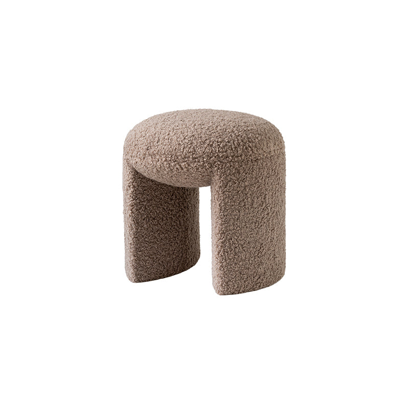 Solid Color Bedroom Bench, Upholstery Included Bench with Sled Base 18"L x 18"W x 18.5"H Khaki Clearhalo 'Benches' 'Chairs & Seating' 'furn' 'furn_benches' 'Furniture' 'Living Room Furniture' 6140740