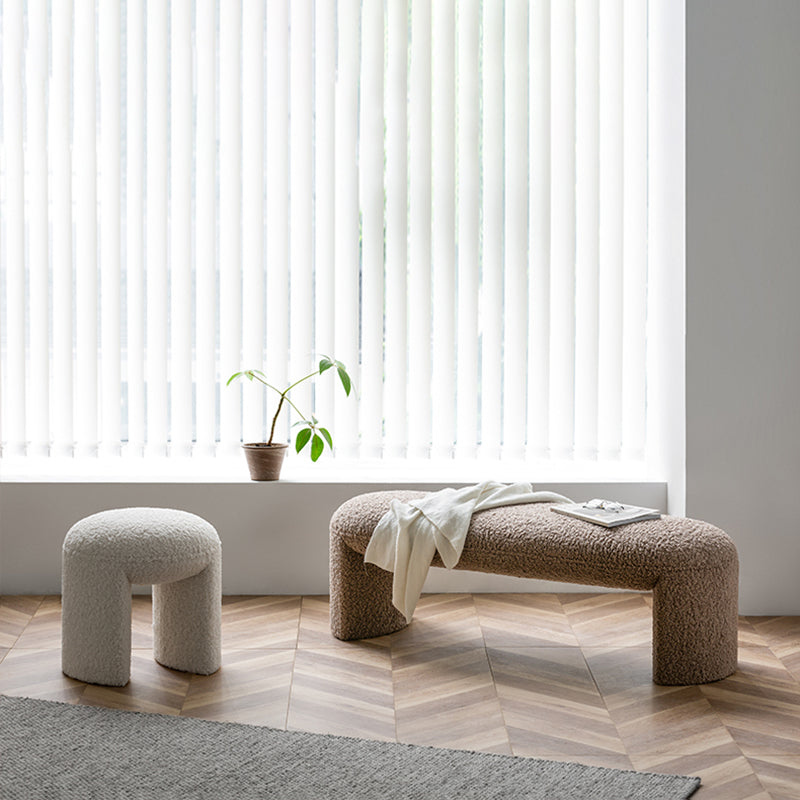 Solid Color Bedroom Bench, Upholstery Included Bench with Sled Base Clearhalo 'Benches' 'Chairs & Seating' 'furn' 'furn_benches' 'Furniture' 'Living Room Furniture' 6140741