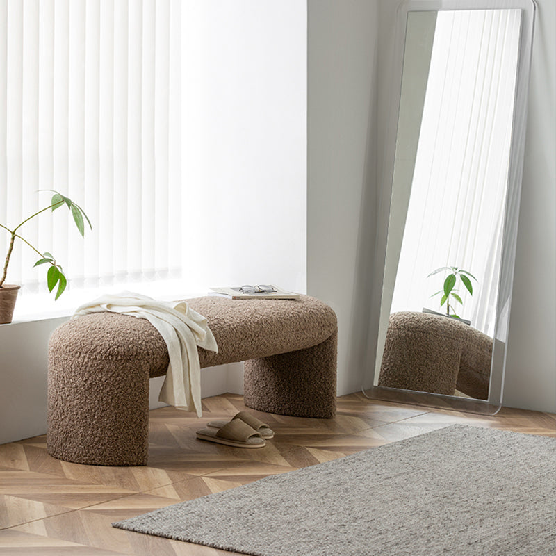 Solid Color Bedroom Bench, Upholstery Included Bench with Sled Base Clearhalo 'Benches' 'Chairs & Seating' 'furn' 'furn_benches' 'Furniture' 'Living Room Furniture' 6140744