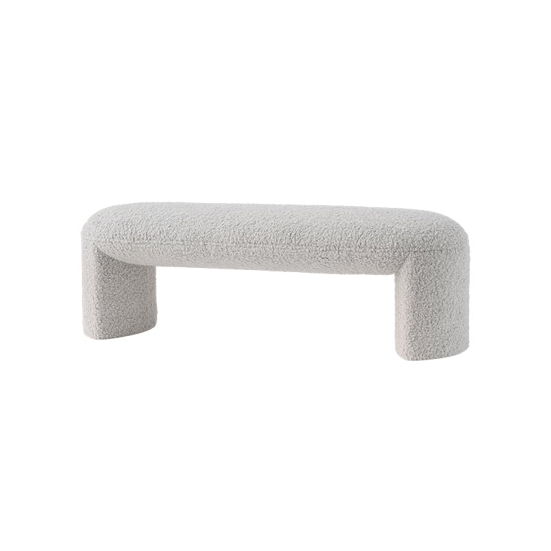 Solid Color Bedroom Bench, Upholstery Included Bench with Sled Base 47"L x 18"W x 17"H White Clearhalo 'Benches' 'Chairs & Seating' 'furn' 'furn_benches' 'Furniture' 'Living Room Furniture' 6140745