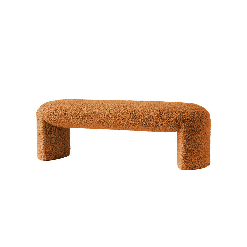 Solid Color Bedroom Bench, Upholstery Included Bench with Sled Base 47"L x 18"W x 17"H Orange Clearhalo 'Benches' 'Chairs & Seating' 'furn' 'furn_benches' 'Furniture' 'Living Room Furniture' 6140748