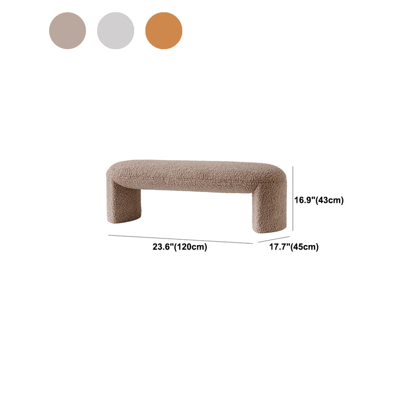 Solid Color Bedroom Bench, Upholstery Included Bench with Sled Base Clearhalo 'Benches' 'Chairs & Seating' 'furn' 'furn_benches' 'Furniture' 'Living Room Furniture' 6140759