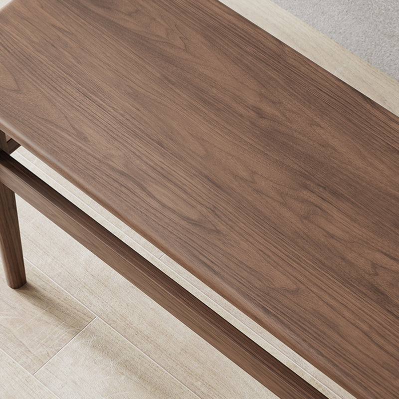 Farmhouse Wood Bedroom Bench Walnut/Natural Finish Dining Bench with Removable Cushion Clearhalo 'Benches' 'Chairs & Seating' 'furn' 'furn_benches' 'Furniture' 'Living Room Furniture' 6140774