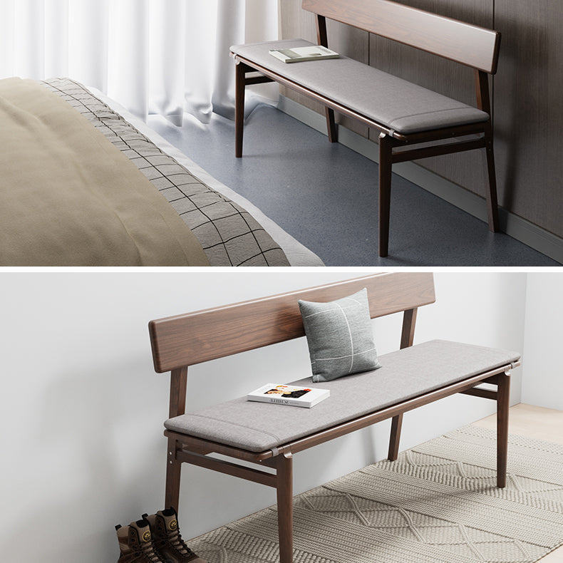 Rustieke eetbank met houten frame, 29,5 "H -bank met 4 poten