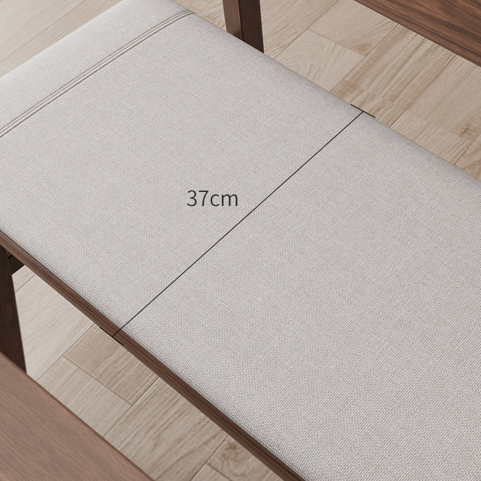 Rustieke eetbank met houten frame, 29,5 "H -bank met 4 poten