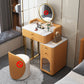5 Storage Drawers Makeup Vanity Desk Stone Top Dressing Table Orange Clearhalo 'Bedroom Furniture' 'furn' 'furn_makeup_vanities' 'Furniture' 'Makeup Vanities' 'makeup_vanities' 6140886
