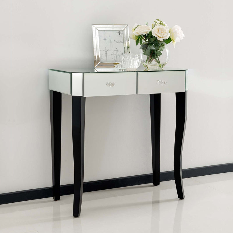 Tabla de tocador de espejo tri-plegable Juego de tocador de 21.5 "de ancho de 2 cavadores de ancho de ancho de ancho