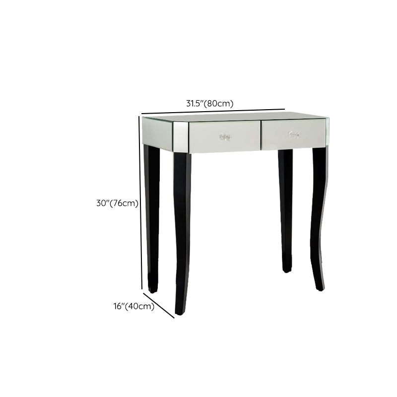 Tabla de tocador de espejo tri-plegable Juego de tocador de 21.5 "de ancho de 2 cavadores de ancho de ancho de ancho