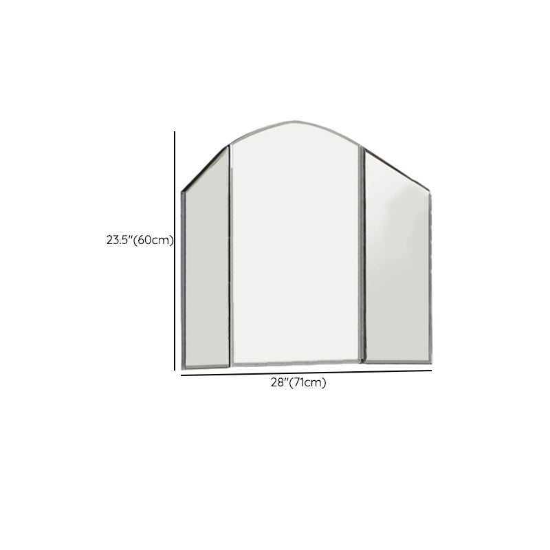 Tabla de tocador de espejo tri-plegable Juego de tocador de 21.5 "de ancho de 2 cavadores de ancho de ancho de ancho