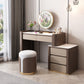 2/5 Schublade fester Holzverkesseltisch Brauner Make -up -Eitelkeitstisch