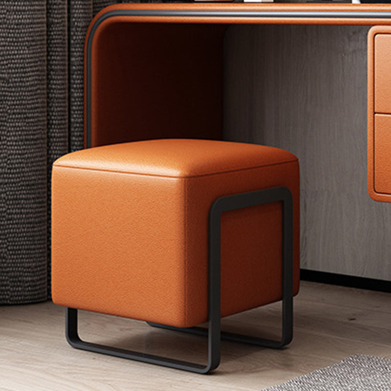 Tavolo da tavolo da vanità in pelle finta 28,7 "h glam 2 cassetti tavolo da trucco vanità