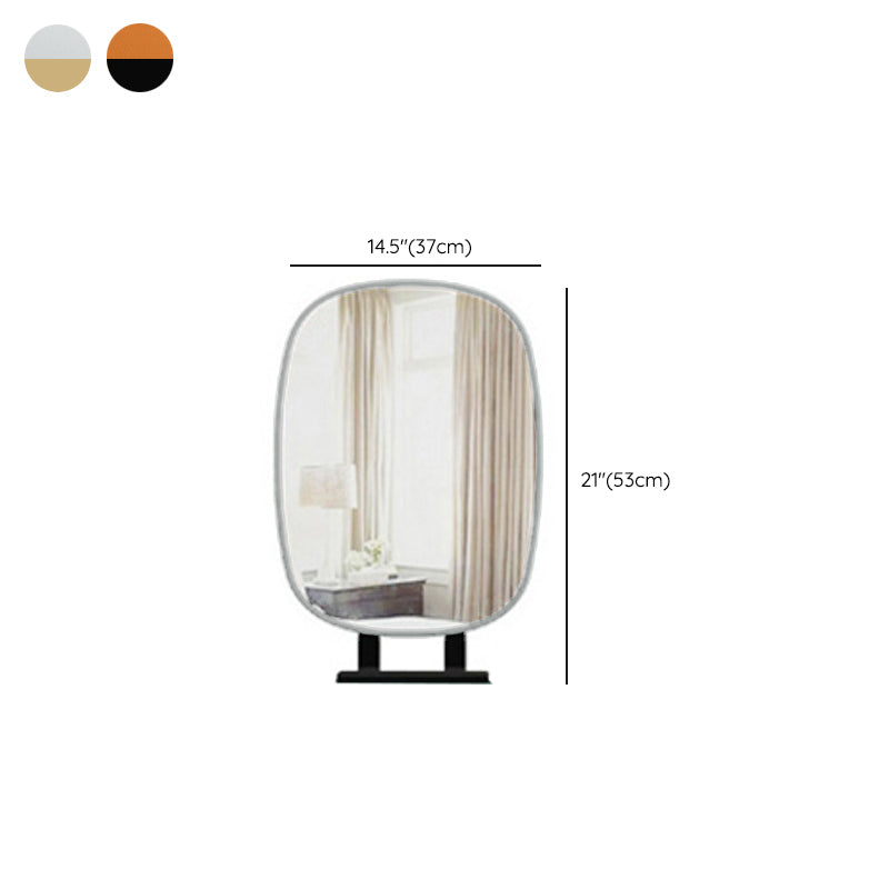 Tavolo da tavolo da vanità in pelle finta 28,7 "h glam 2 cassetti tavolo da trucco vanità