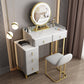 26.77" Wide Dressing Table with 5 Drawers Luxurious Stone Top Vanity