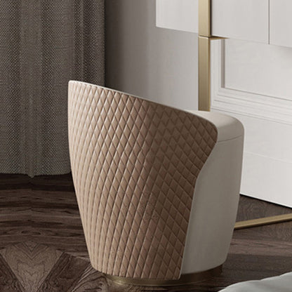 2 Storage Drawers Vanity Set with Stool Glass Top Dressing Table