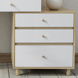 Tocador de maquillaje de dormitorio en tocador de madera de ingeniería nórdica natural