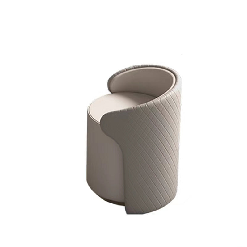 Gray Wood Vanity Desk Modern Simple 2 Drawers Dresser with Stool - 29.5" H Clearhalo 'Bedroom Furniture' 'furn' 'furn_makeup_vanities' 'Furniture' 'Makeup Vanities' 'makeup_vanities' 6141124