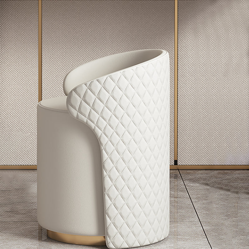 Contemporary 2-Drawer Wood Vanity Makeup Dressing Table in White with Stool Clearhalo 'Bedroom Furniture' 'furn' 'furn_makeup_vanities' 'Furniture' 'Makeup Vanities' 'makeup_vanities' 6141141