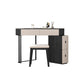 Black Modern Vanity Wood Mirrored Makeup Dressing Table Stool Set Clearhalo 'Bedroom Furniture' 'furn' 'furn_makeup_vanities' 'Furniture' 'Makeup Vanities' 'makeup_vanities' 6141175